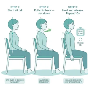 chin tuck exercise neck pain relief