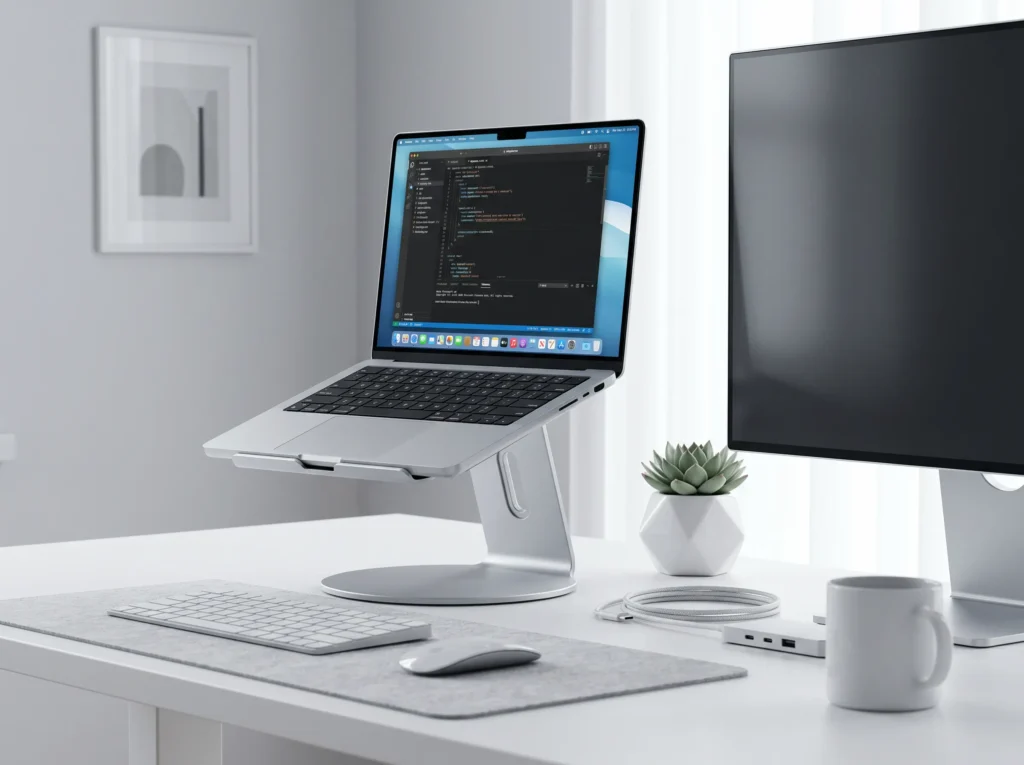 Rain Design iLevel 2 ergonomic laptop stand for neck pain