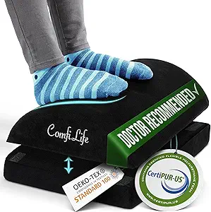 ComfiLife Foot Rest for Under Desk at Work Memory Foam Foot Stool for Under Desk