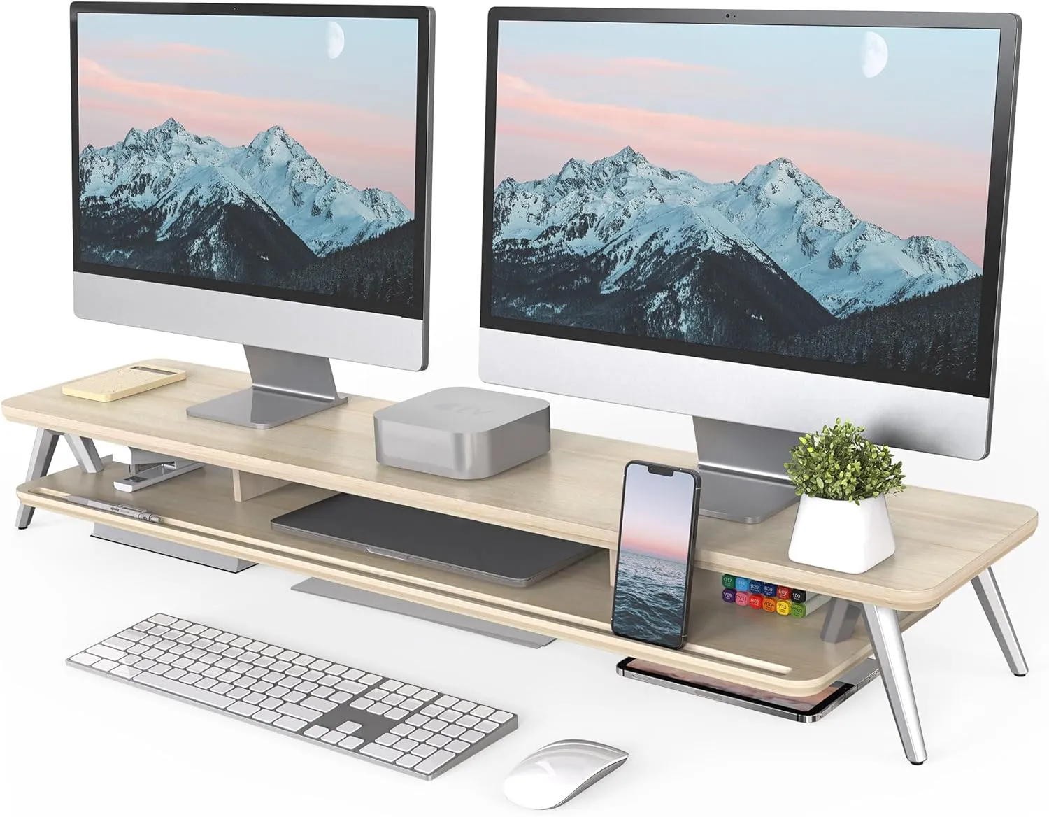 Best Monitor Riser for Desk Work (2026) 6 Best monitor riser for dual monitors: Fenge Dual Monitor Stand