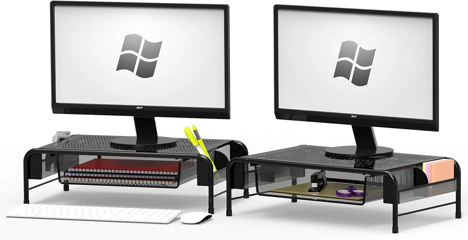 Best Monitor Riser for Desk Work (2026) 4 Best monitor riser with storage: Simple Houseware Monitor Stand Riser with Drawer