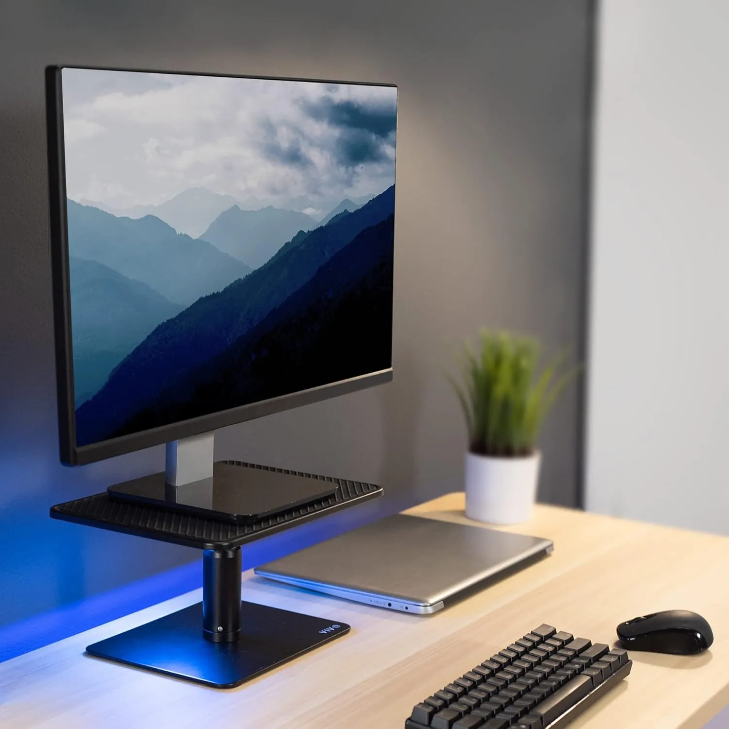 Best Monitor Riser for Desk Work (2026) 2 Best monitor riser: VIVO Height Adjustable Monitor Riser for ergonomic desk setups