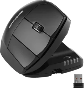 Contour UniMouse adjustable wireless ergonomic mouse in black with USB receiver
